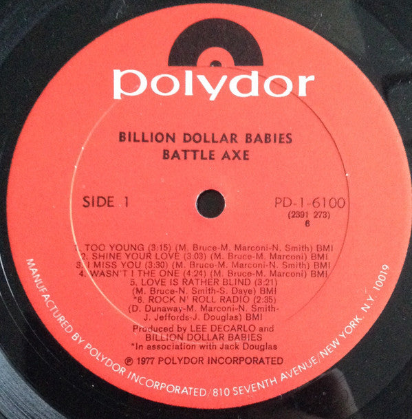 Billion Dollar Babies : Battle Axe (LP, Album)