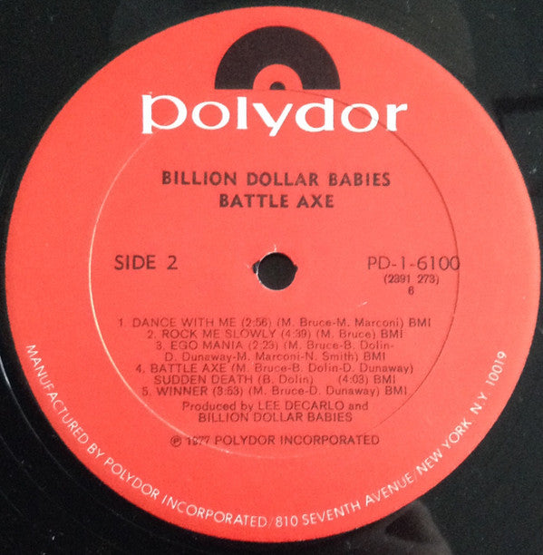 Billion Dollar Babies : Battle Axe (LP, Album)