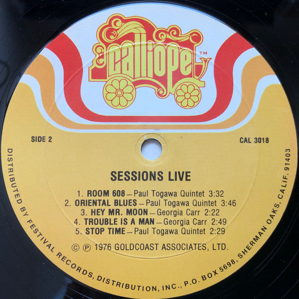 Paul Horn / Paul Togawa : Sessions, Live (LP)